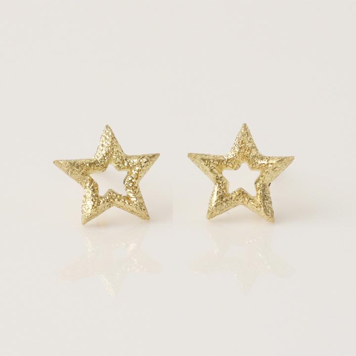 18金 ピアス k18 18金ピアス 18k オープンスター 星 シンプル k18ピアス レディース ピアス18金 地金 ゴールド 18kピアス 小さめ つけっぱなし 両耳 セット｜devas｜02