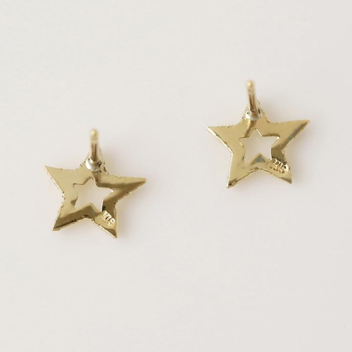 18金 ピアス k18 18金ピアス 18k オープンスター 星 シンプル k18ピアス レディース ピアス18金 地金 ゴールド 18kピアス 小さめ つけっぱなし 両耳 セット | DEVAS | 02
