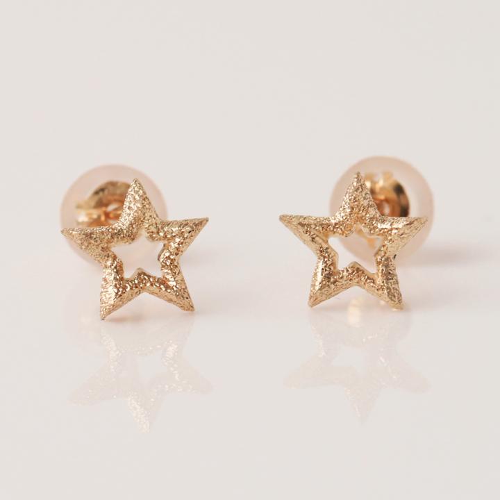 18金 ピアス k18 ピンクゴールド 18金ピアス 18k スター 星 k18ピアス レディース ピアス18金 両耳 セット | DEVAS | 01