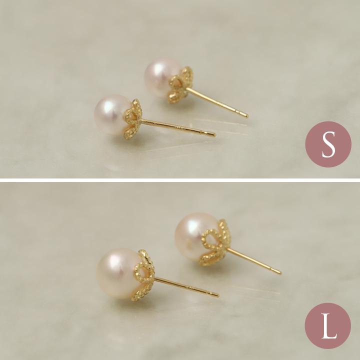 【2/4 値上げ対象】 18金 ピアス k18 18金ピアス 18k 本真珠 パール アコヤ貝5mm 4弁花 k18ピアス レディース ピアス18金 あこや 両耳 | DEVAS | 02