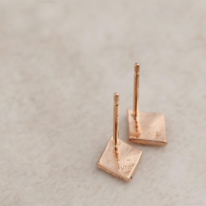 【土日限定1500円OFFクーポン有】  18金 ピアス k18 ピンクゴールド 18金ピアス 18k ひし形 ローンバス k18ピアス レディース ピアス18金 両耳 セット | DEVAS | 03