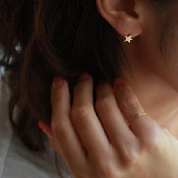 【土日限定2000円OFFクーポン有】 18金 ピアス k18 18金ピアス 18k スター 星 k18ピアス レディース ピアス18金 18kピアス 小さめ 両耳 セット | DEVAS | 04