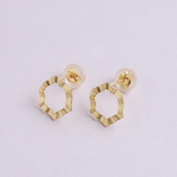 【土日限定1500円OFFクーポン有】 18金 ピアス k18 18金ピアス 18k ピンクゴールド プラチナ PT950 六角形 スタッズ k18ピアス レディース ピアス18金 | DEVAS | 04