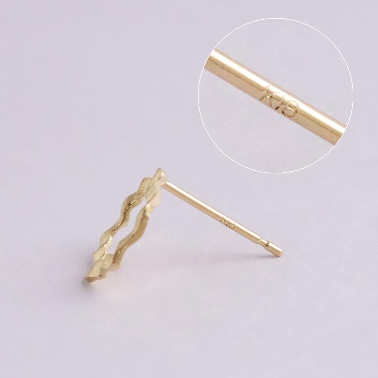 【土日限定1500円OFFクーポン有】 18金 ピアス k18 18金ピアス 18k ピンクゴールド プラチナ PT950 六角形 スタッズ k18ピアス レディース ピアス18金 | DEVAS | 06