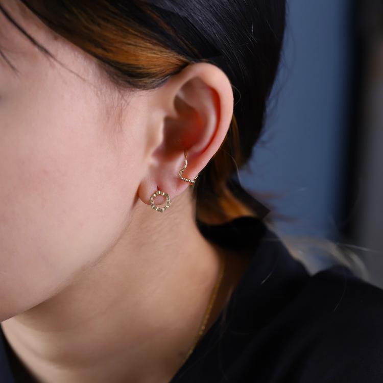 【土日限定1500円OFFクーポン有】 18金 ピアス k18 18金ピアス 18k ピンクゴールド プラチナ PT950 六角形 スタッズ k18ピアス レディース ピアス18金 | DEVAS | 07