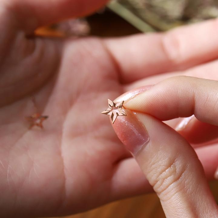 【土日限定1500円OFFクーポン有】 18金 ピアス k18 ピンクゴールド 18金ピアス 18k スター 星 k18ピアス レディース ピアス18金 両耳 セット | DEVAS | 11