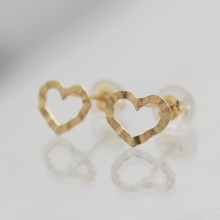 【土日限定1500円OFFクーポン有】 18金 ピアス k18 18金ピアス 18k ハート スタッズピアス k18ピアス レディース ピアス18金 つけっぱなし 両耳 セット | DEVAS | 02