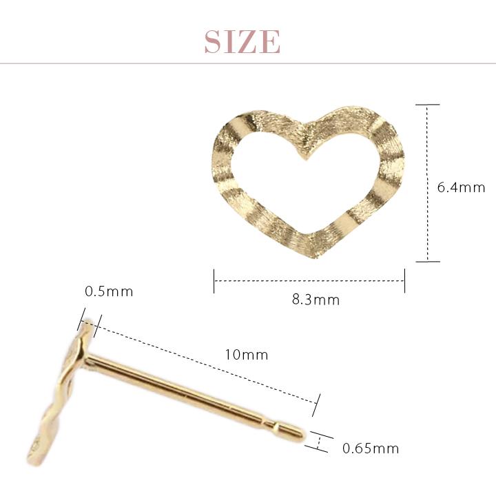 【土日限定1500円OFFクーポン有】 18金 ピアス k18 18金ピアス 18k ハート スタッズピアス k18ピアス レディース ピアス18金 つけっぱなし 両耳 セット | DEVAS | 04