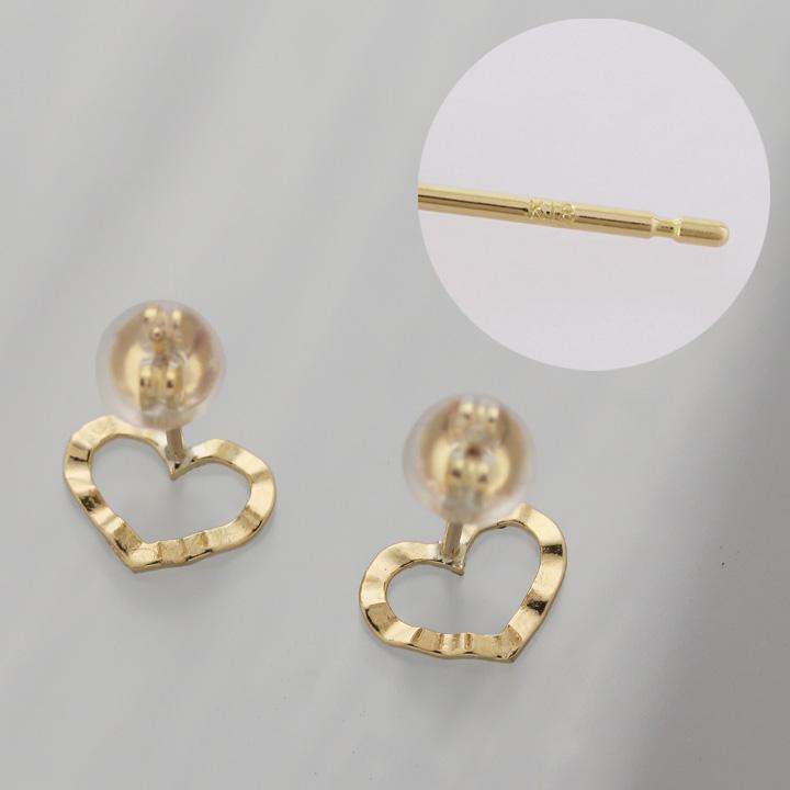 【土日限定1500円OFFクーポン有】 18金 ピアス k18 18金ピアス 18k ハート スタッズピアス k18ピアス レディース ピアス18金 つけっぱなし 両耳 セット | DEVAS | 05