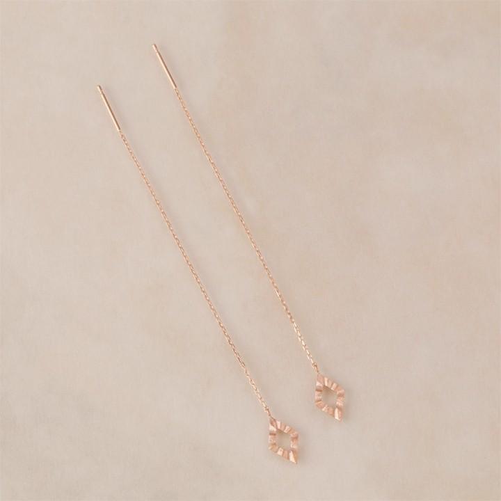 【土日限定1500円OFFクーポン有】 18金 ピアス k18 ピンクゴールド 揺れる アメリカンピアス 18k ひし形 18金ピアス k18ピアス ピアス18金 両耳 | DEVAS | 02