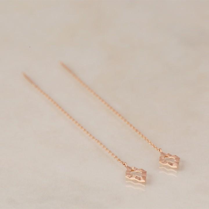 【土日限定1500円OFFクーポン有】 18金 ピアス k18 ピンクゴールド 揺れる アメリカンピアス 18k ひし形 18金ピアス k18ピアス ピアス18金 両耳 | DEVAS | 04