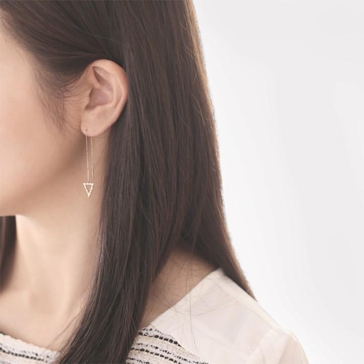 【土日限定1500円OFFクーポン有】 18金 ピアス k18 ピンクゴールド 揺れる アメリカンピアス 18k 三角形 18金ピアス k18ピアス レディース ピアス18金 | DEVAS | 07