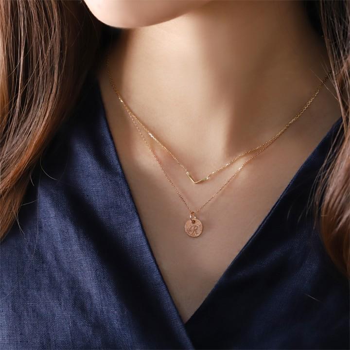 【土日限定2000円OFFクーポン有】 ペンダントトップ 18金 コインペンダント k18 コイン イニシャル 18金ネックレス レディース 18k ネックレス | DEVAS | 12