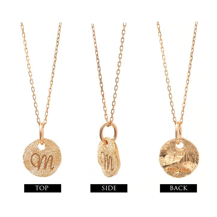 【土日限定2000円OFFクーポン有】 ペンダントトップ 18金 コインペンダント k18 コイン イニシャル 18金ネックレス レディース 18k ネックレス | DEVAS | 07
