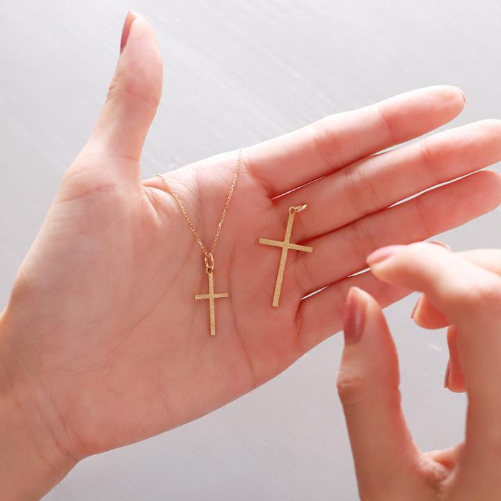 【土日限定2000円OFFクーポン有】 ペンダントトップ 18金 k18 18金ネックレス クロス ペンダント レディース シンプル 18k 18金ペンダントトップ | DEVAS | 11