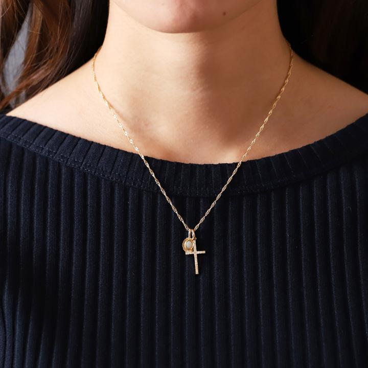 【土日限定2000円OFFクーポン有】 ペンダントトップ 18金 k18 18金ネックレス クロス ペンダント レディース シンプル 18k 18金ペンダントトップ | DEVAS | 09
