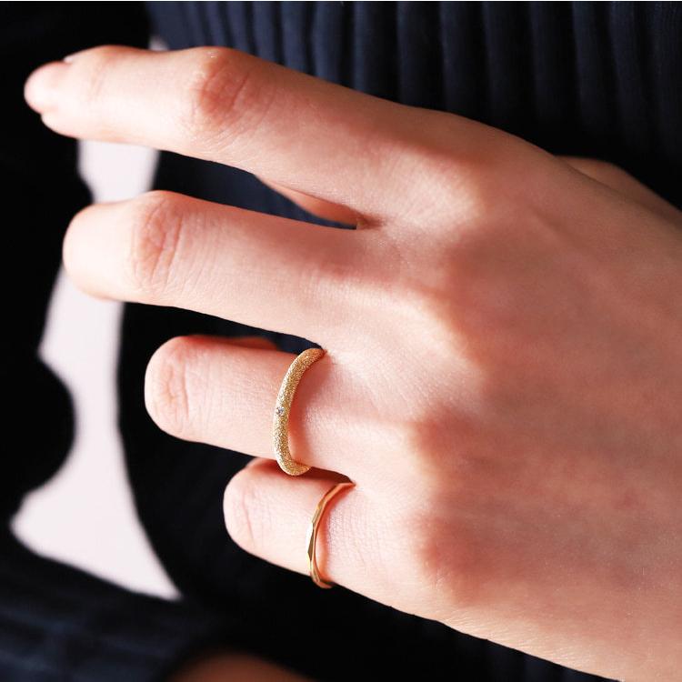 【土日限定3500円OFFクーポン有】 18金 リング k18 ピンキーリング k18リング 一粒ダイヤ ダイヤモンド 18k 指輪 レディース 18金指輪 18金リング | DEVAS | 06