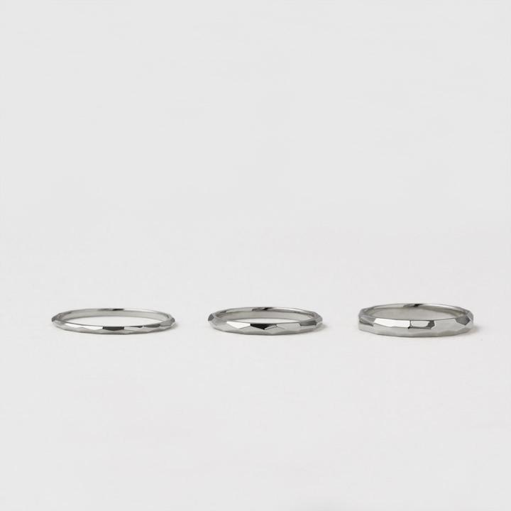 プラチナリング pt950 指輪 シンプル メンズ プラチナ リング レディース カットデザインLL 本物 太め 幅広 プラチナリングメンズ プラチナ指輪 プラチナ950 | DEVAS | 04