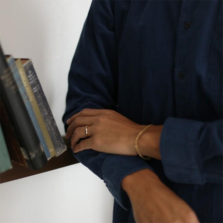 【土日限定5000円OFFクーポン有】 18金 リング k18 k18リング メンズ カットリング カットデザイン LL 18k 指輪 レディース 18金指輪 18金リング | DEVAS | 07