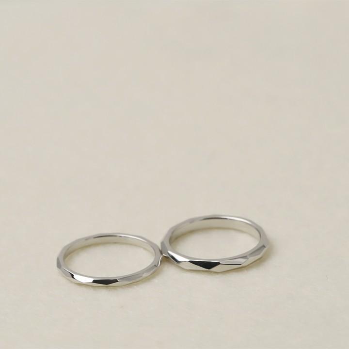 6月土日限定 15%クーポン▼ プラチナリング ペアリング 結婚指輪 プラチナ リング マリッジリング カット メンズ 指輪 レディース プラチナ指輪 | DEVAS | 02