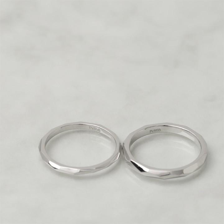 6月土日限定 15%クーポン▼ プラチナリング ペアリング 結婚指輪 プラチナ リング マリッジリング カット メンズ 指輪 レディース プラチナ指輪 | DEVAS | 03