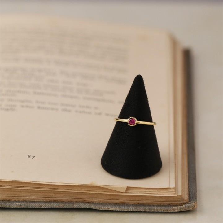 【土日限定3500円OFFクーポン有】 18金 リング k18 k18リング ルビー 一粒ジュエリー スターダスト 18k 指輪 レディース 18金指輪 18金リング シンプル | DEVAS | 01
