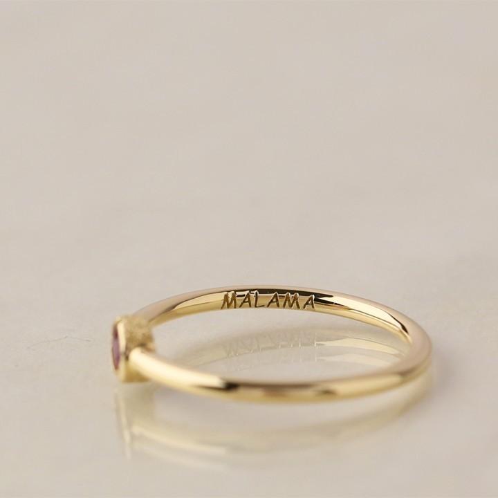 【土日限定3500円OFFクーポン有】 18金 リング k18 k18リング ルビー 一粒ジュエリー スターダスト 18k 指輪 レディース 18金指輪 18金リング シンプル | DEVAS | 05