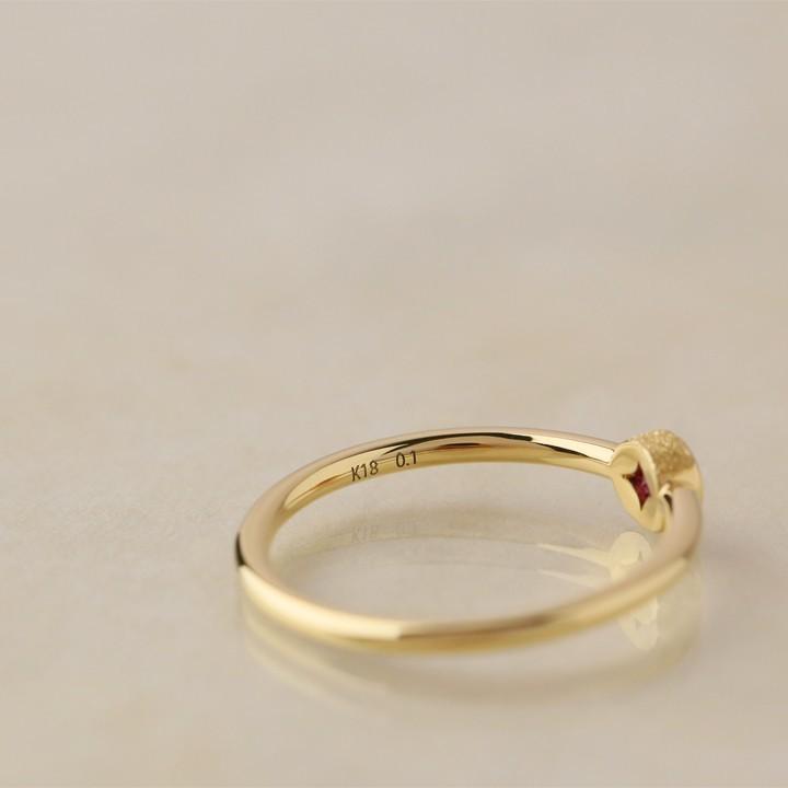 【土日限定3500円OFFクーポン有】 18金 リング k18 k18リング ルビー 一粒ジュエリー スターダスト 18k 指輪 レディース 18金指輪 18金リング シンプル | DEVAS | 06