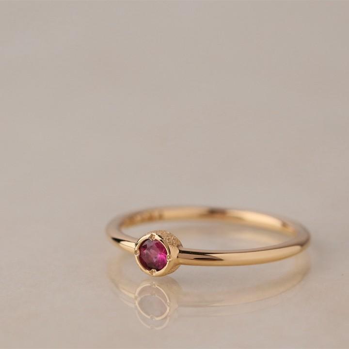 【土日限定3500円OFFクーポン有】 18金 リング k18 k18リング ピンクゴールド 指輪 ルビー 一粒 スターダスト 18k レディース 18金指輪 18金リング | DEVAS | 02