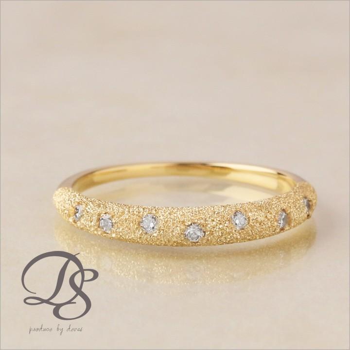 【土日限定5000円OFFクーポン有】 18金 リング k18 k18リング スターダスト ダイヤモンド 18k 指輪 レディース 18金指輪 18金リング刻印 誕生石 | DEVAS