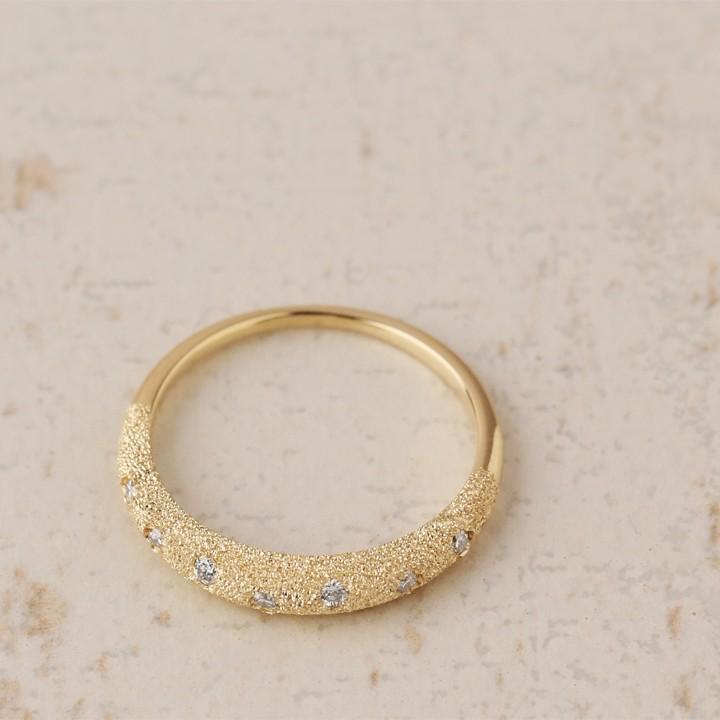 【土日限定5000円OFFクーポン有】 18金 リング k18 k18リング スターダスト ダイヤモンド 18k 指輪 レディース 18金指輪 18金リング刻印 誕生石 | DEVAS | 02