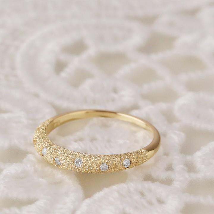 【土日限定5000円OFFクーポン有】 18金 リング k18 k18リング スターダスト ダイヤモンド 18k 指輪 レディース 18金指輪 18金リング刻印 誕生石 | DEVAS | 06