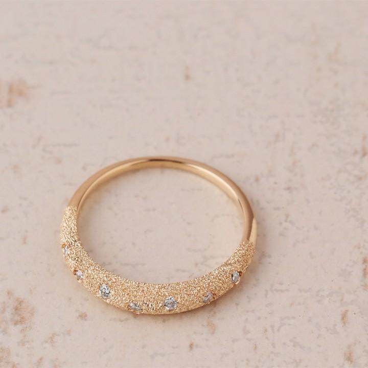 【土日限定5000円OFFクーポン有】 18金 リング k18 k18リング ピンクゴールド 指輪 スターダスト ダイヤモンド 7石 18k レディース 18金指輪 18金リング | DEVAS | 02