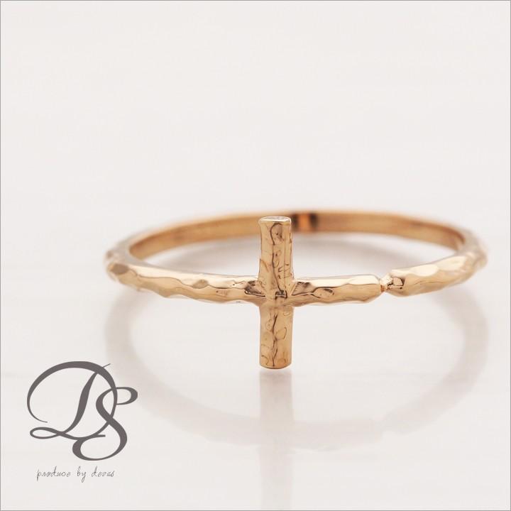 K18 ピンクゴールド クロス リング 立体感のあるクロスデザイン 細い 華奢 シンプル レディース 指輪 18k 18金 Pg Ml R015pg デザイナーズジュエリー Devas 通販 Yahoo ショッピング