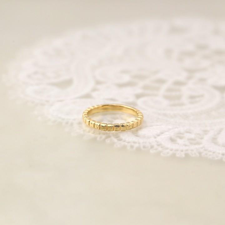 【6/14~15限定5000円OFFクーポン有】18金 リング k18 k18リング メンズ ブロック L 凸凹 2.5mm幅 18k 指輪 レディース 18金指輪 18金リング シンプル ペアの画像