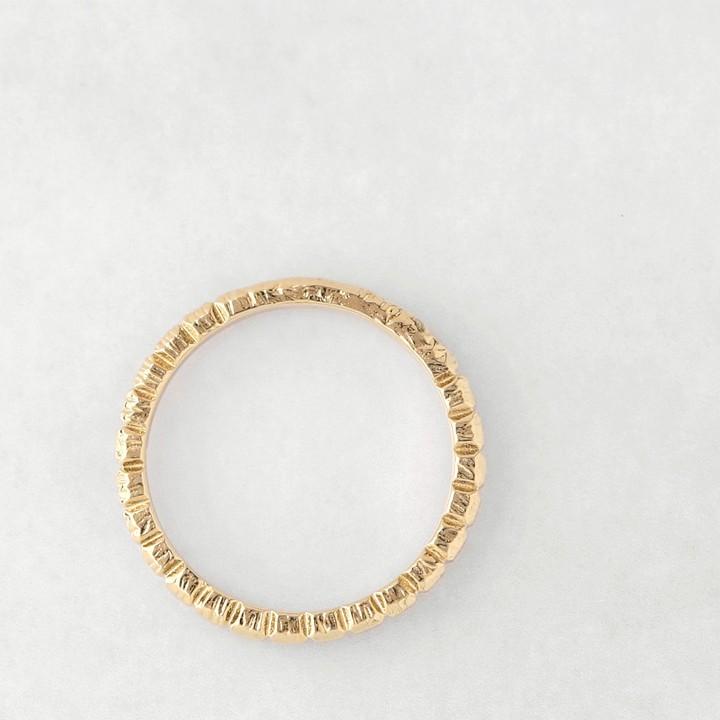 【6/14~15限定5000円OFFクーポン有】18金 リング k18 k18リング メンズ ブロック L 凸凹 2.5mm幅 18k 指輪 レディース 18金指輪 18金リング シンプル ペアの画像