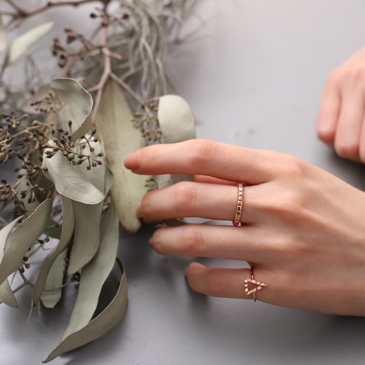 【6/14~15限定5000円OFFクーポン有】18金 リング k18 k18リング ピンクゴールド 指輪 メンズ ブロック L2.5mm 18k レディース 18金指輪 18金リング ペアの画像