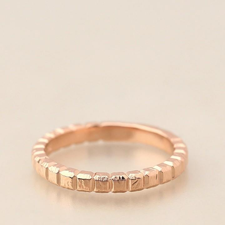【6/14~15限定5000円OFFクーポン有】18金 リング k18 k18リング ピンクゴールド 指輪 メンズ ブロック L2.5mm 18k レディース 18金指輪 18金リング ペアの画像