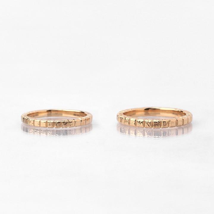 【6/14~15限定5000円OFFクーポン有】18金 リング k18 k18リング ピンクゴールド 指輪 メンズ ブロック L2.5mm 18k レディース 18金指輪 18金リング ペアの画像