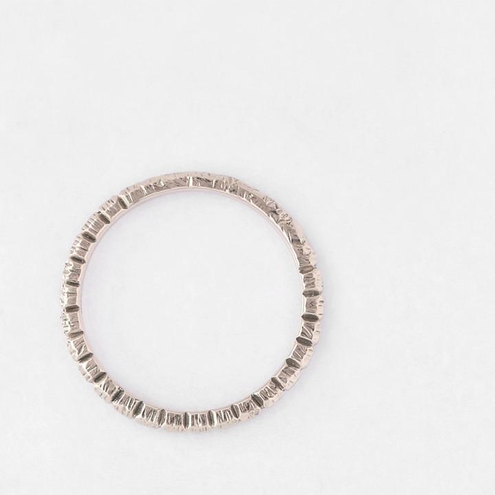 【6/14~15限定5000円OFFクーポン有】18金 リング k18 k18リング WG 指輪 メンズ ブロック L 凸凹 2.5mm 18k レディース 18金指輪 18金リングの画像