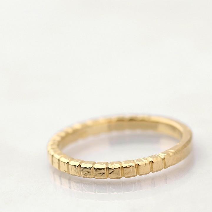 最終値下げ土日限定価格】k18 指輪18金製 花柄彫刻デザイン リング