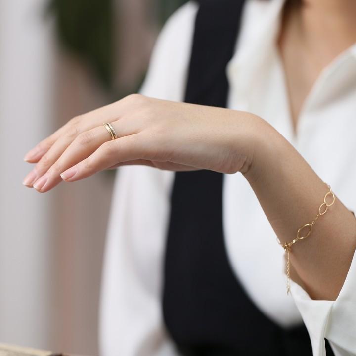 【6/14~15限定5000円OFFクーポン有】18金 リング k18 k18リング ホワイトゴールド 指輪 ライン 1.8mm幅 18k レディース 18金指輪 18金リング ペアの画像