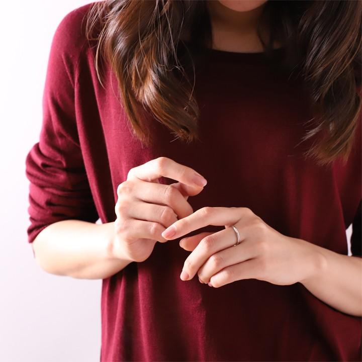 【土日限定2000円OFFクーポン有】 プラチナリング 指輪 プラチナ リング ピンキー ピンキーリング ダメージ 指輪 レディース プラチナ指輪 | DEVAS | 05