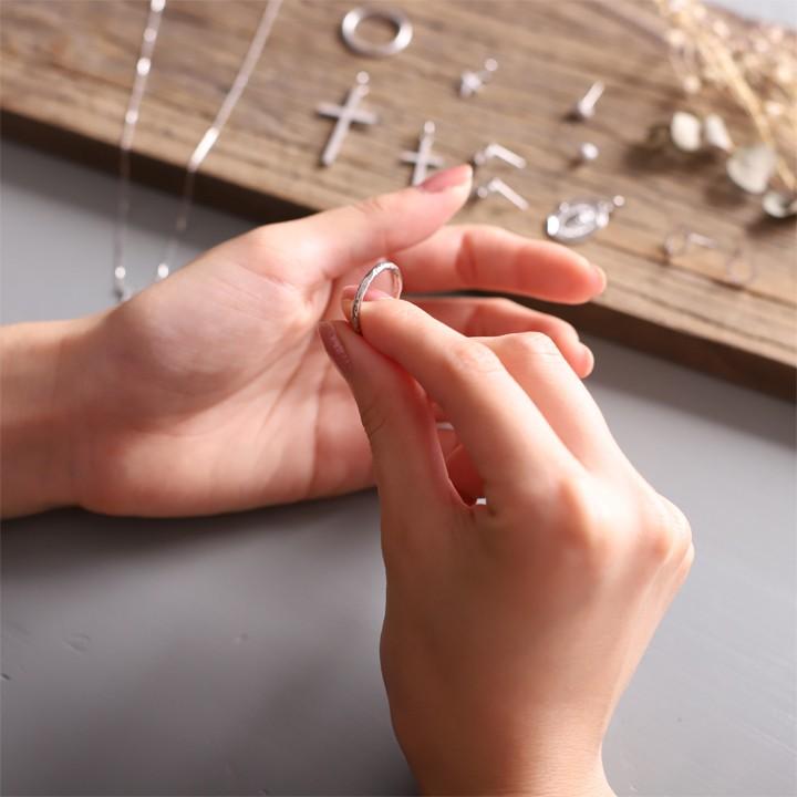 【土日限定2000円OFFクーポン有】 プラチナリング 指輪 プラチナ リング ピンキー ピンキーリング ダメージ 指輪 レディース プラチナ指輪 | DEVAS | 06