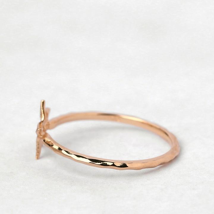 【土日限定2500円OFFクーポン有】  18金 リング k18 ピンキーリング ピンクゴールド 指輪 k18リング スター 18k レディース 18金指輪 18金リング | DEVAS | 02