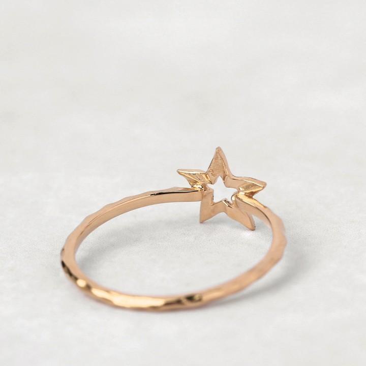 【土日限定2500円OFFクーポン有】  18金 リング k18 ピンキーリング ピンクゴールド 指輪 k18リング スター 18k レディース 18金指輪 18金リング | DEVAS | 03