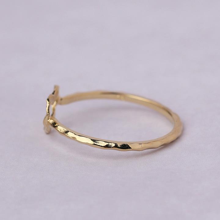 【土日限定2000円OFFクーポン有】 18金 リング k18 ピンキーリング k18リング ハート オープンハート 18k 指輪 レディース 18金指輪 18金リング | DEVAS | 04