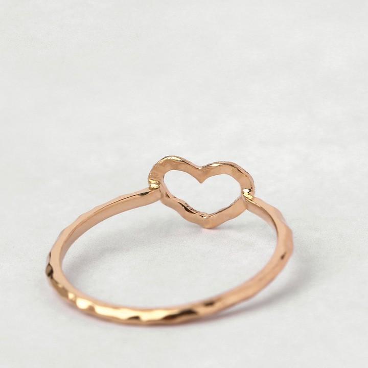 K18ピンクゴールド　ハート　ピンキー　リング MYSTERIOUS HEART RUBY PINKIE RING(2ZR1480)K18 ピンキーリング