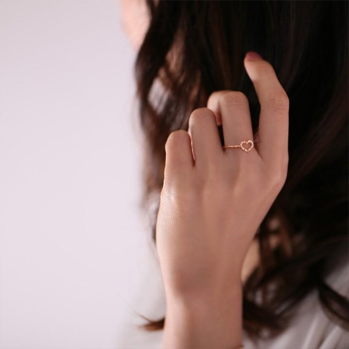 【土日限定2000円OFFクーポン有】 18金 リング k18 ピンキーリング ピンクゴールド 指輪 k18リング ハート 18k レディース 18金指輪 18金リング | DEVAS | 07