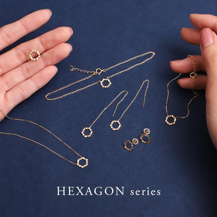 【土日限定2000円OFFクーポン有】 18金 リング k18 ピンキーリング k18リング ヘキサゴン 六角形 18k 指輪 レディース 18金指輪 18金リング ピンキー | DEVAS | 13